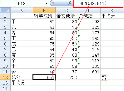 excel求和函数方法