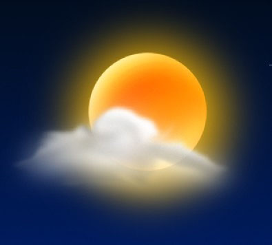 云朵和太阳图标结合