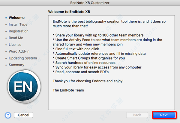 endnote x8 for mac os x(79.8 mb) plugin for word