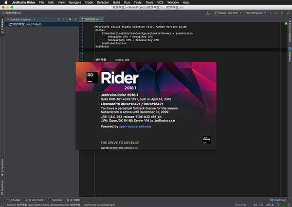 jetbrains rider2018 mac 破解版