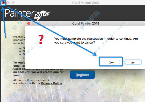 12退出Corel Painter 2019 mac