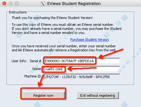 7.输入序列号和名称，点击【Register】