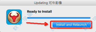 6.点击右下角的【Install and Relaunch】