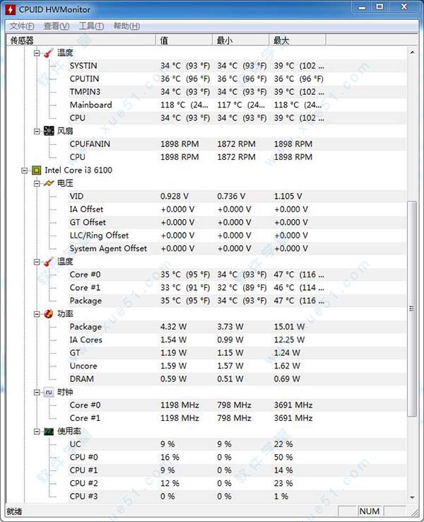 CPUID HWMonitor汉化版